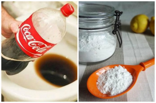 Sử dụng Coca + Baking Soda