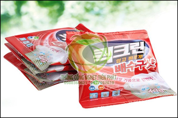 c&aacute;ch l&agrave;m sạch đường ống nước với dung dịch bột th&ocirc;ng cống