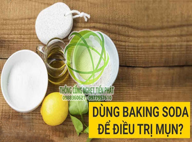 D&ugrave;ng baking soda để trị mụn