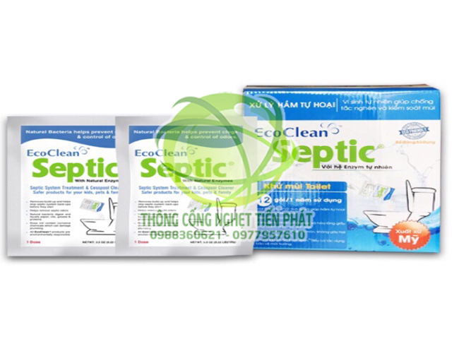 Thuốc ph&acirc;n hủy hầm cầu Ecoclean Septic 