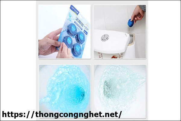 Vi&ecirc;n tẩy bồn cầu sử dụng trong bao l&acirc;u